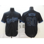 Men's Los Angeles Dodgers #50 Mookie Betts Lights Out Black Fashion Stitched MLB Cool Base Nike Jersey