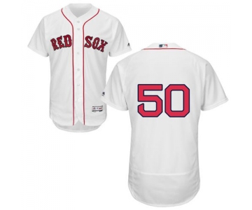 Red Sox #50 Mookie Betts White Flexbase Authentic Collection Stitched MLB Jersey