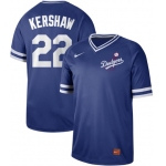 Dodgers #22 Clayton Kershaw Royal Authentic Cooperstown Collection Stitched Baseball Jersey
