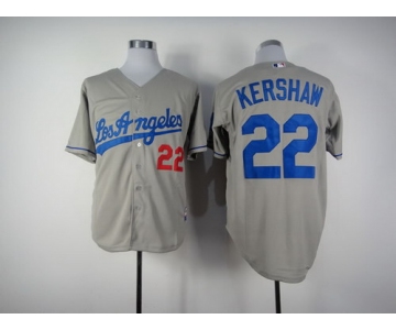 Los Angeles Dodgers #22 Clayton Kershaw Gray Jersey