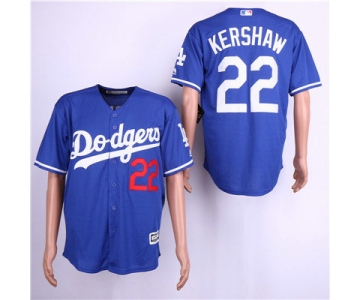 Los Angeles Dodgers 22 Clayton Kershaw Royal Cool Base Jersey