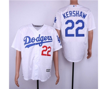 Los Angeles Dodgers 22 Clayton Kershaw White Cool Base Jersey