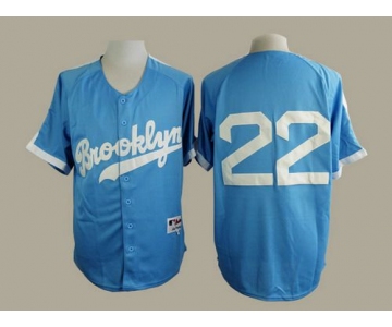 Men's Los Angeles Dodgers #22 Clayton Kershaw Brooklyn Blue Majestic Jersey