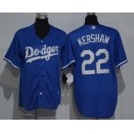 Youth Los Angeles Dodgers #22 Clayton Kershaw Royal Blue Stitched MLB Majestic Cool Base Jersey