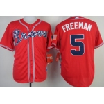 Atlanta Braves #5 Freddie Freeman 2014 Red Jersey