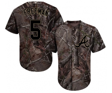 Atlanta Braves #5 Freddie Freeman Camo Realtree Collection Cool Base Stitched MLB Jersey