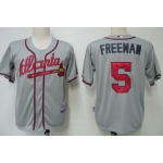 Atlanta Braves #5 Freddie Freeman Gray Kids Jersey