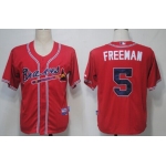 Atlanta Braves #5 Freddie Freeman Red Kids Jersey