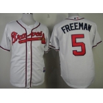 Atlanta Braves #5 Freddie Freeman White Jersey