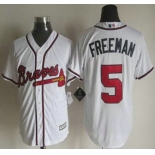 Men's Atlanta Braves #5 Freddie Freeman Home White 2015 MLB Cool Base Jersey