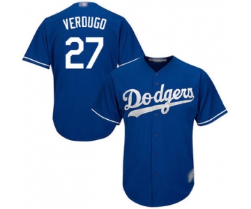 Dodgers #27 Alex Verdugo Blue New Cool Base Stitched Baseball Jersey