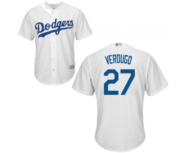 Dodgers #27 Alex Verdugo White New Cool Base Stitched Baseball Jersey