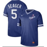 Dodgers #5 Corey Seager Royal Authentic Cooperstown Collection Stitched Baseball Jersey