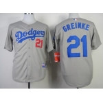 Los Angeles Dodgers #21 Zack Greinke 2014 Gray Jersey