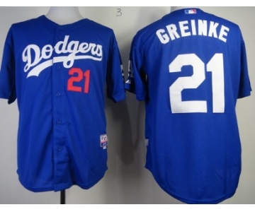 Los Angeles Dodgers #21 Zack Greinke Blue Jersey