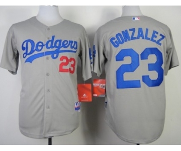 Los Angeles Dodgers #23 Adrian Gonzalez 2014 Gray Jersey