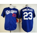 Los Angeles Dodgers #23 Adrian Gonzalez Blue Jersey