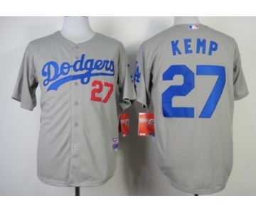 Los Angeles Dodgers #27 Matt Kemp 2014 Gray Jersey