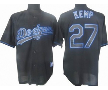 Los Angeles Dodgers #27 Matt Kemp Black Fashion Jersey