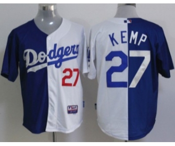 Los Angeles Dodgers #27 Matt Kemp Blue/White Two Tone Jersey