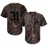 Los Angeles Dodgers #31 Joc Pederson Camo Realtree Collection Cool Base Stitched Baseball Jersey