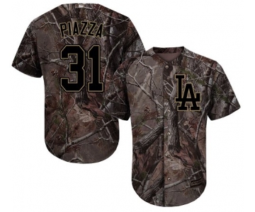 Los Angeles Dodgers #31 Mike Piazza Camo Realtree Collection Cool Base Stitched Baseball Jersey