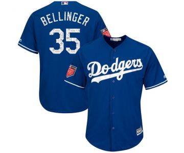 Los Angeles Dodgers #35 Cody Bellinger Blue 2018 Spring Training Cool Base Stitched MLB Jersey