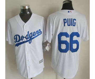 Los Angeles Dodgers #66 Yasiel Puig 2015 White Jersey