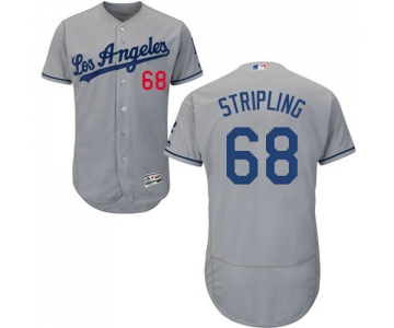 Los Angeles Dodgers 68 Ross Stripling Grey Flexbase Authentic Collection Stitched Baseball Jersey