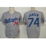 Los Angeles Dodgers #74 Kenley Jansen Gray Jersey