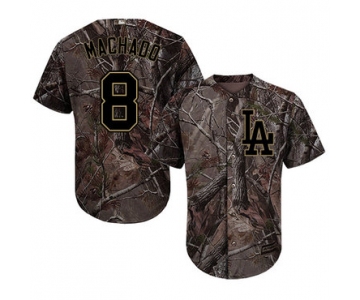 Los Angeles Dodgers #8 Manny Machado Camo Realtree Collection Cool Base Stitched Baseball Jersey