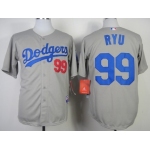 Los Angeles Dodgers #99 Hyun-Jin Ryu 2014 Gray Jersey