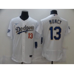 Men Los Angeles Dodgers 13 Muncy White Elite 2021 Nike MLB Jersey