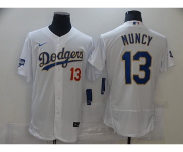 Men Los Angeles Dodgers 13 Muncy White Elite 2021 Nike MLB Jersey