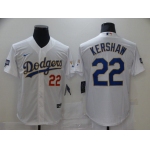 Men Los Angeles Dodgers 22 Kershaw White Game 2021 Nike MLB Jersey