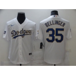 Men Los Angeles Dodgers 35 Bellinger White Game 2021 Nike MLB Jersey