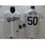 Men Los Angeles Dodgers 50 Betts White Game 2021 Nike MLB Jerseys