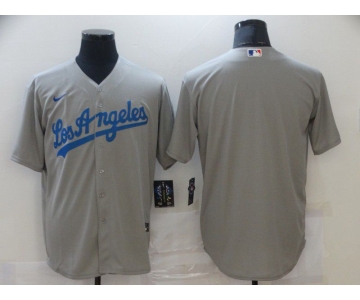 Men Los Angeles Dodgers Blank Grey Game Nike MLB Jerseys