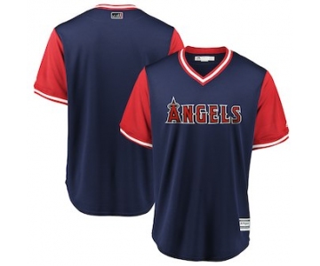 Men's Los Angeles Angels Blank Majestic Navy 2018 Players' Weekend Team Jersey