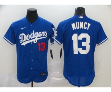 Men's Los Angeles Dodgers #13 Max Muncy Blue Stitched MLB Flex Base Nike Jersey