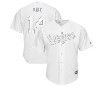 Men's Los Angeles Dodgers 14 Enrique Hernandez Kike White 2019 Players' Weekend Player Jersey