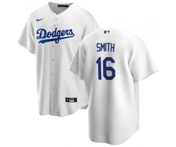Men's Los Angeles Dodgers #16 Will Smith White Home Baseball Jersey