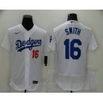 Men's Los Angeles Dodgers #16 Will Smith White Stitched MLB Flex Base Nike Jersey