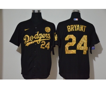 Men's Los Angeles Dodgers #24 Kobe Bryant Black Camo Fashion Stitched MLB Cool Base Nike Jersey