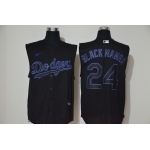 Men's Los Angeles Dodgers #24 Kobe Bryant Black Mamba Lights Out Black Fashion 2020 Cool and Refreshing Sleeveless Fan Stitched MLB Nike Jersey