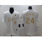 Men's Los Angeles Dodgers #24 Kobe Bryant White Fashion Stitched MLB Cool Base Nike Jersey