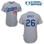 Men's Los Angeles Dodgers #26 Chase Utley Alternate 2014 Gray MLB Cool Base Jersey