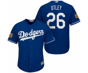 Men's Los Angeles Dodgers #26 Chase Utley Royal Blue 2017 Spring Training Stitched MLB Majestic Cool Base Jersey