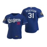 Men's Los Angeles Dodgers #31 Joc Pederson Royal 2020 World Series Authentic Flex Nike Jersey