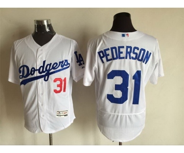 Men's Los Angeles Dodgers #31 Joc Pederson White 2016 Flexbase Majestic Baseball Jersey